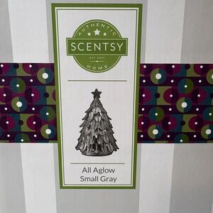 Scentsy All Aglow Small Gray Scented Wax Warmer New